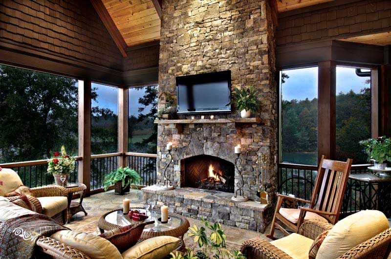 Luxury Mountain Fireplace